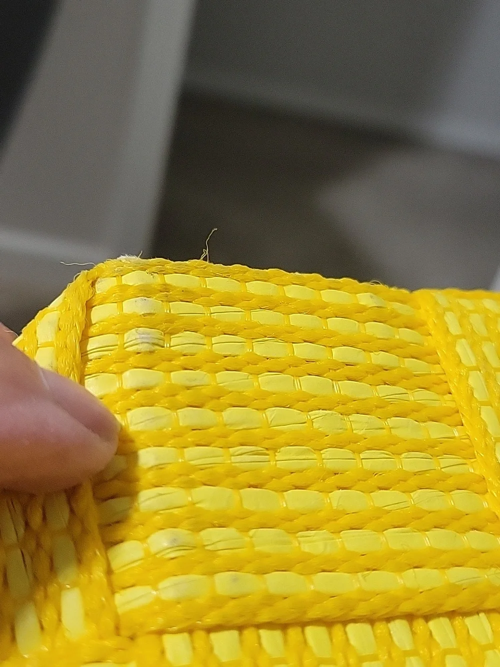 Yellow Woven Bag Lucite Handles Zippered Top Vintage Italian Alma Creazioni - Picture 15 of 16